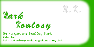 mark komlosy business card